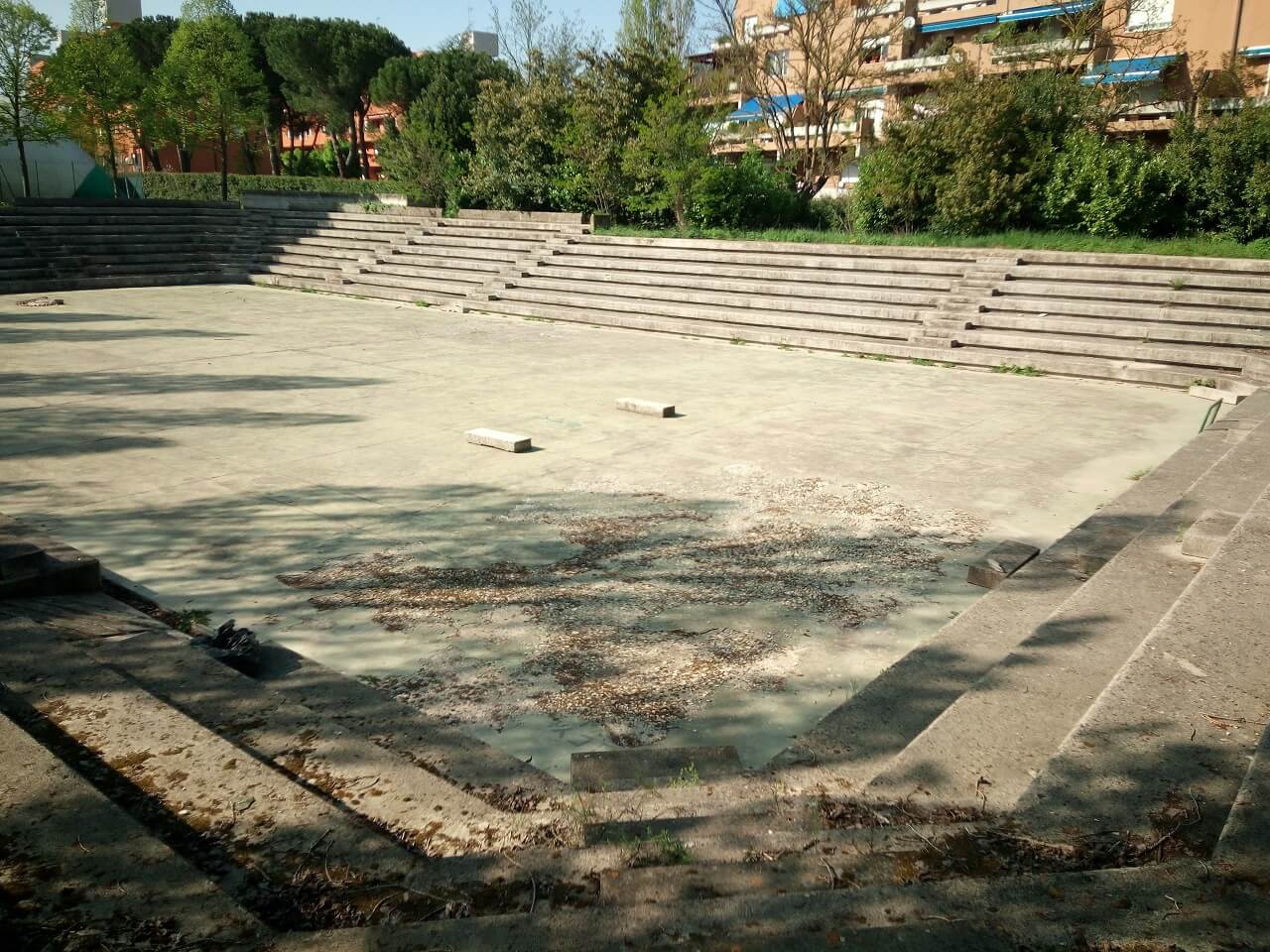 Anfiteatro al Play Time di Fano, struttura in degrado