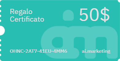 Gift card del valore di 50$ per Ai.Marketing