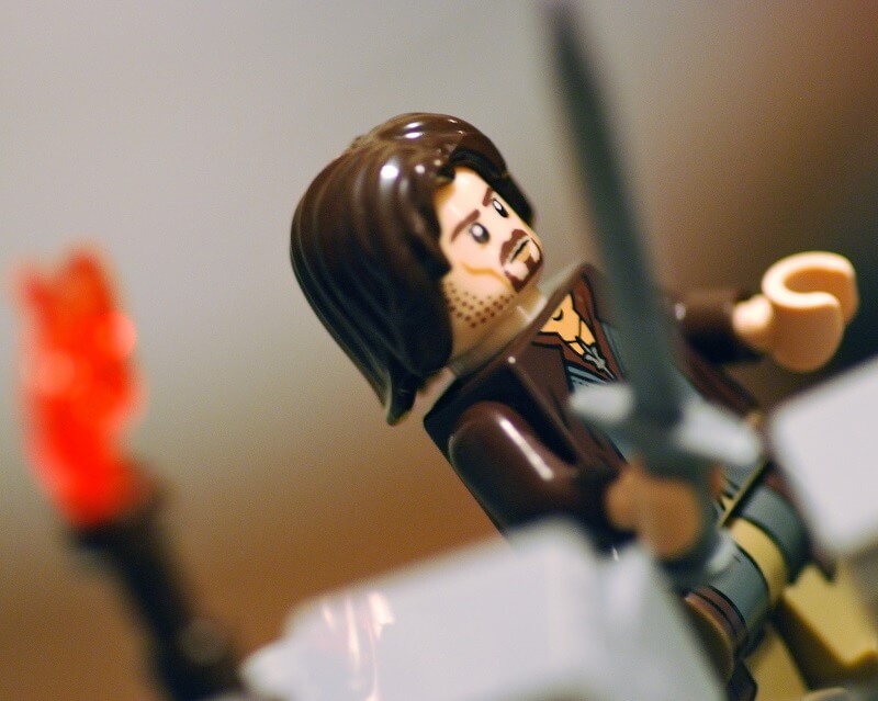 Il personaggio LEGO di Aragorn del Signore Degli Anelli