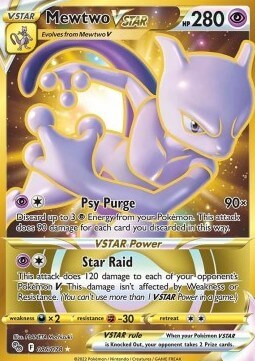 Mewtwo V Star Gold Pokémon GO 086