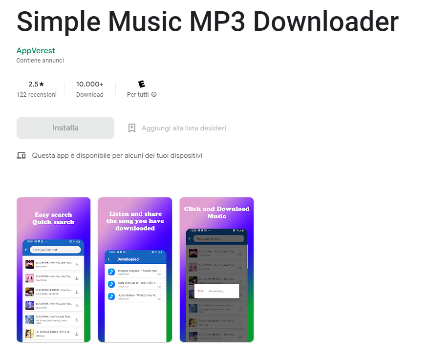 Simple music mp3 downloader