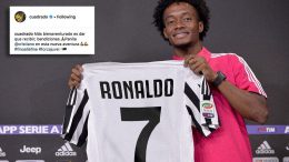 Cuadrado presenta la maglia numero 7 di Cristiano Ronaldo
